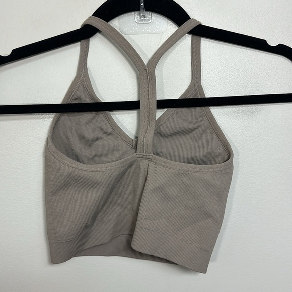 Set Active Sculptflex Ribbed V Bra Sand XS - Picture 3 of 5